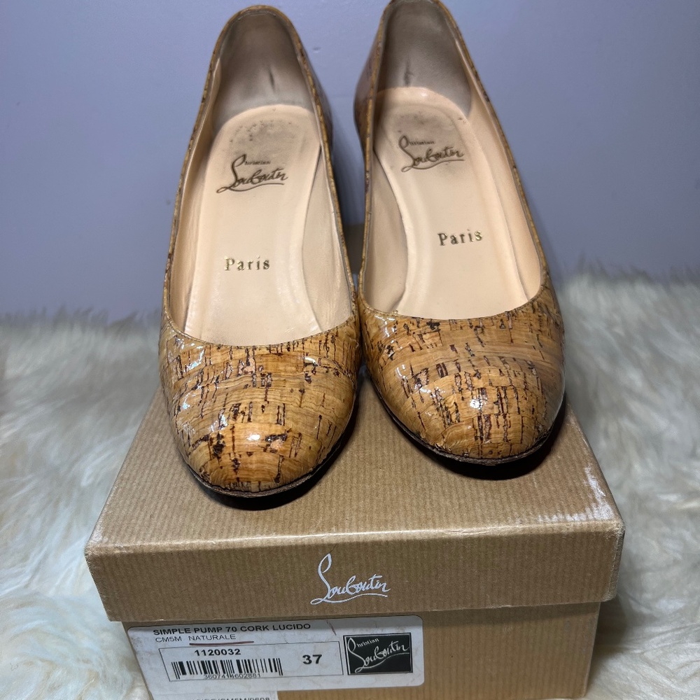 Christian Louboutin Simple Pump 70 Cork Lucido (vintage)